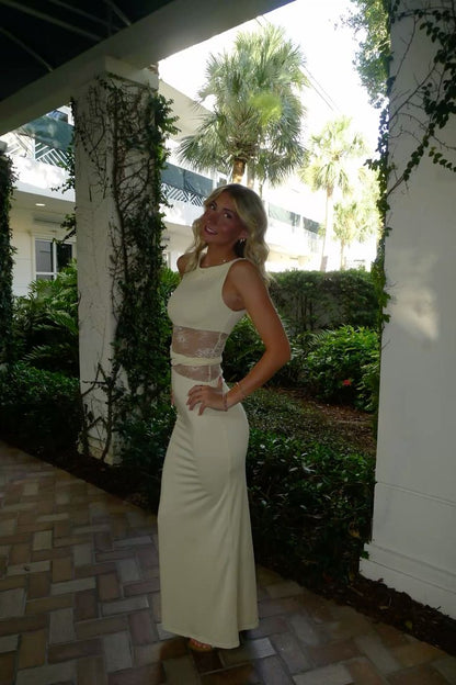 Modest Mermaid Boat Neck Satin Lace Long Prom Dress,Party Dress,Formal Evening Dress GG4562