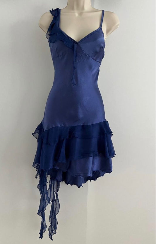 Unique Mermaid Spaghetti Straps Satin Chiffon Ruffles Short Homecoming Dress,Summer 19th Birthday Dress GG4572