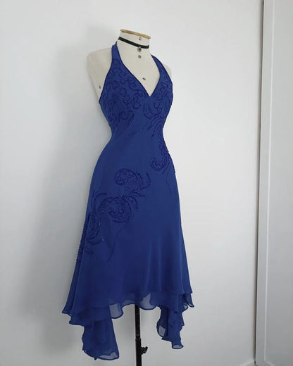 Pretty A Line Halter Chiffon Beads Short Homecoming Dress,Summer 20th Birthday Dress GG4573