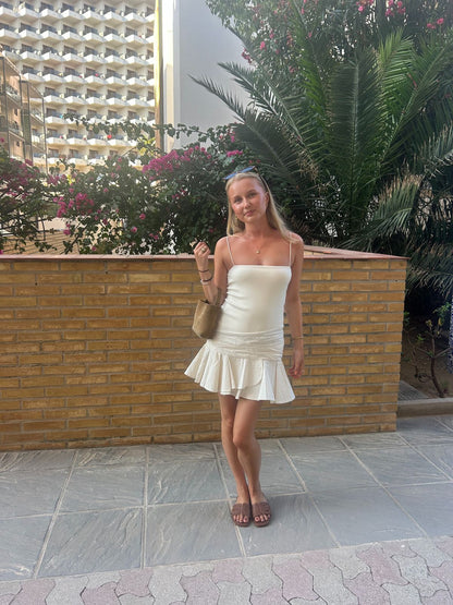 Elegant Mermaid Spaghetti Straps Satin Short Homecoming Dress,Vacation Dress,Summer 19th Birthday Dress GG4591