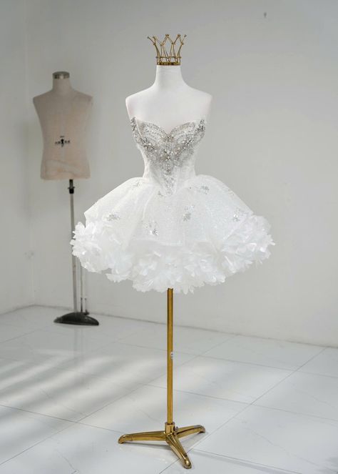 Gorgeous Ball Gown Strapless Satin Beads Sequin Short Homecoming Dress,Vacation Dress,Summer 20th Birthday Dress GG4614