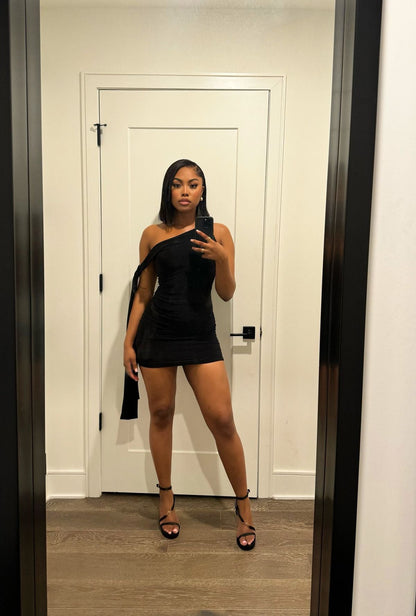 Simple Mermaid Off The Shoulder Black Satin Short Homecoming Dress,Vacation Dress,Summer 20th Birthday Dress GG4624