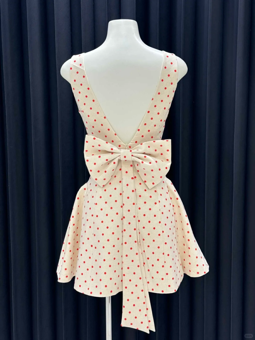 Unique A Line Square Satin Polka Dots Back With Bow Short Homecoming Dress,Vacation Dress,Summer 17th Birthday Dress GG4645
