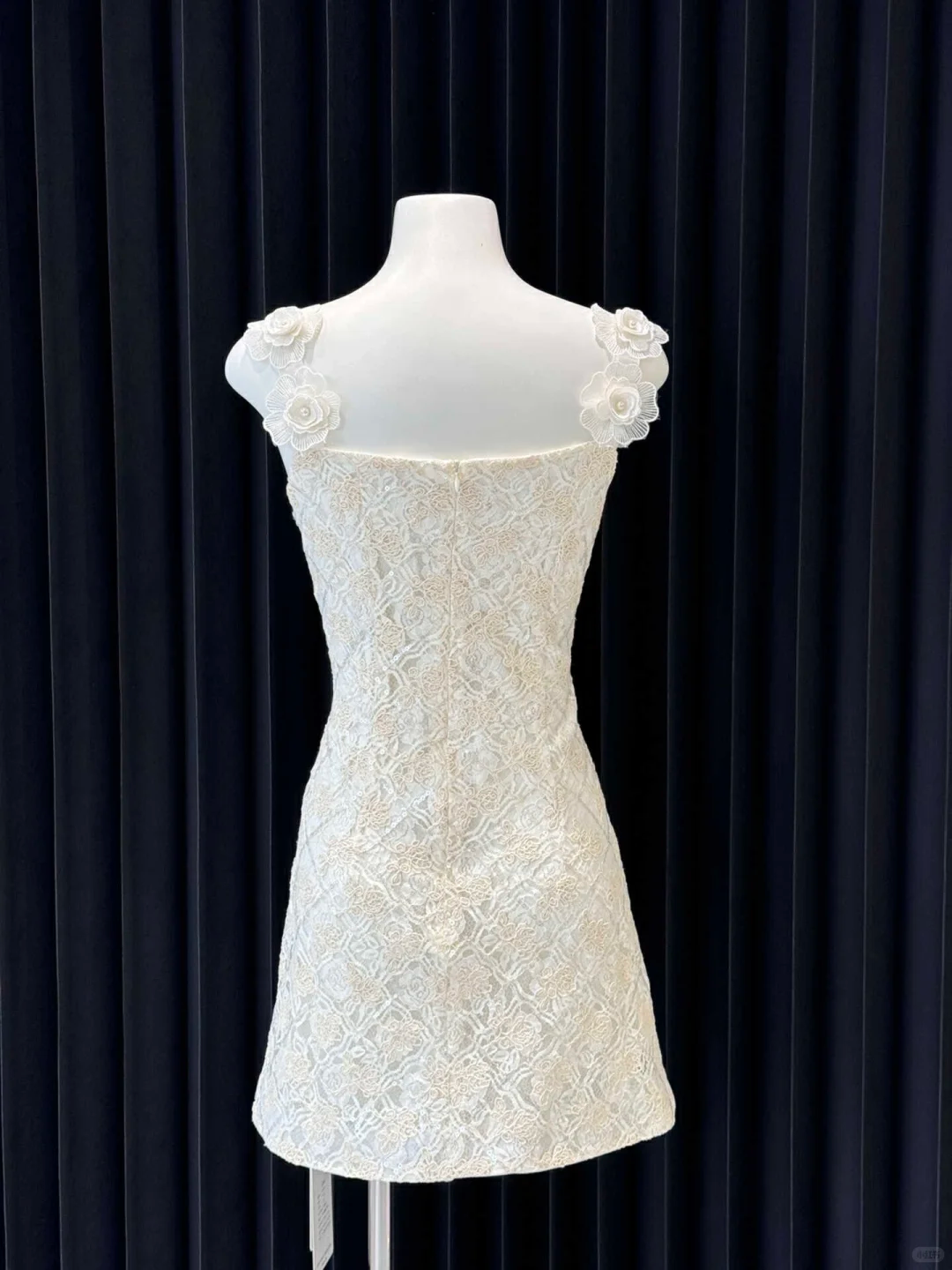 Sweet A Line Flower Applique Spaghetti Straps Lace Short Homecoming Dress,Vacation Dress,Summer 17th Birthday Dress GG4646