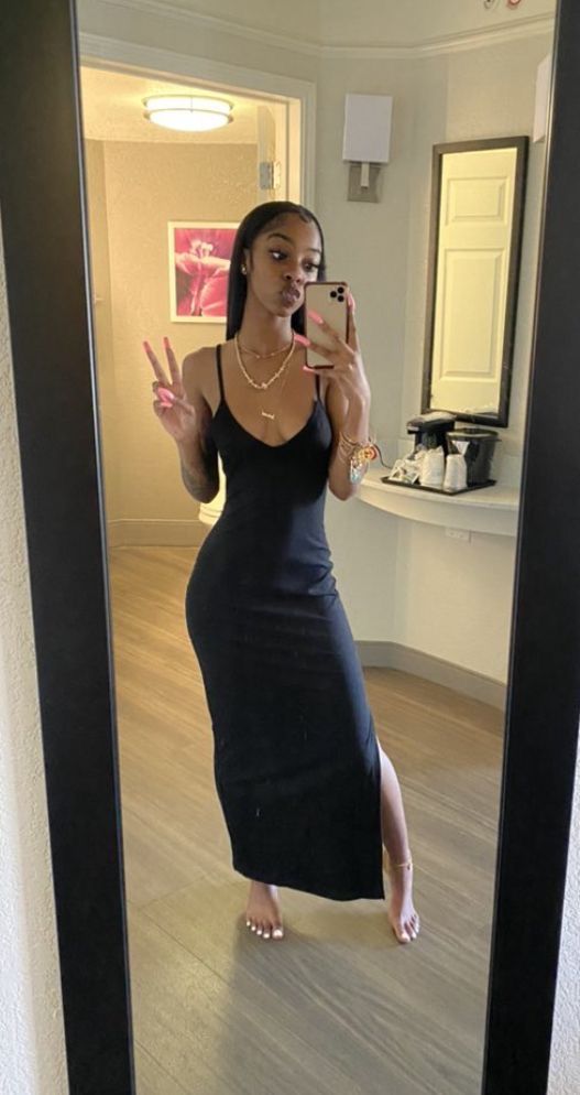 Bodycon Mermaid Spaghetti Straps Black Satin Slit Long Prom Dress,Party Dress,Formal Evening Dress GG4663