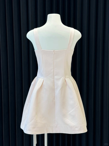 Cute A Line Square Satin Bow Beads Short Homecoming Dress,Vacation Dress,Summer 17th Birthday Dress GG4676