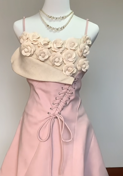 Classy A Line Spaghetti Straps Satin Applique Short Homecoming Dress,Vacation Dress,Summer 18th Birthday Dress GG4712