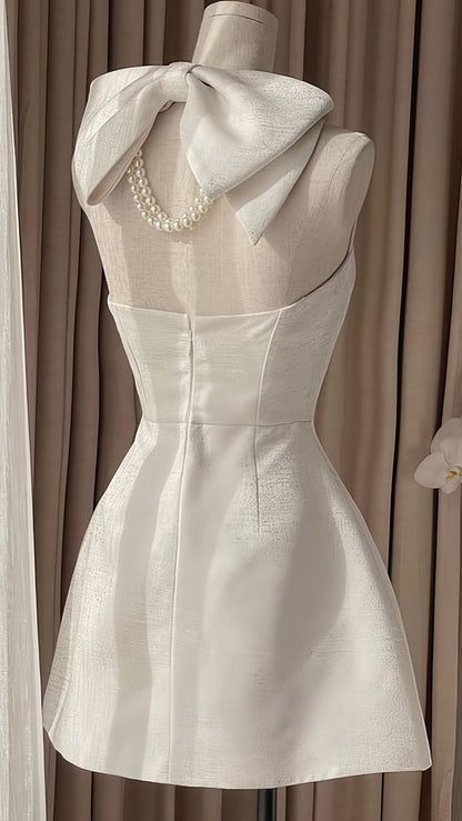 Cute A Line Halter Satin Short Homecoming Dress,Vacation Dress,Summer 18th Birthday Dress GG4728