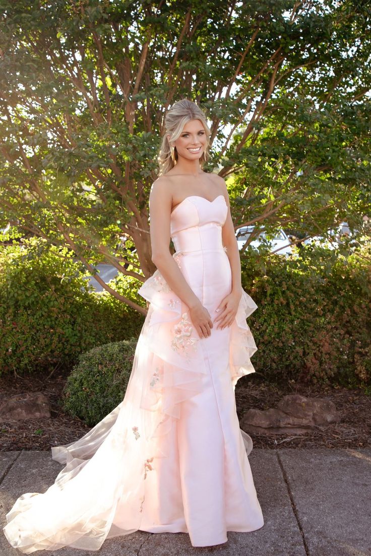 Unique Mermaid Sweetheart Light Pink Satin Tulle Flower Long Prom Dress,Wedding Dress,Formal Evening Dress GG4763