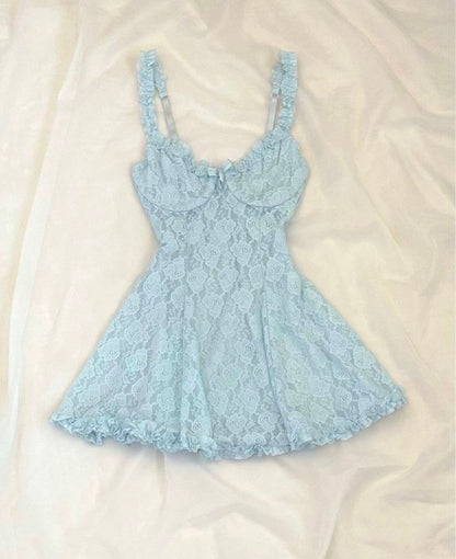 Pretty A Line Spaghetti Straps Lace Short Homecoming Dress,Vacation Dress,Summer 18th Birthday Dress GG4799