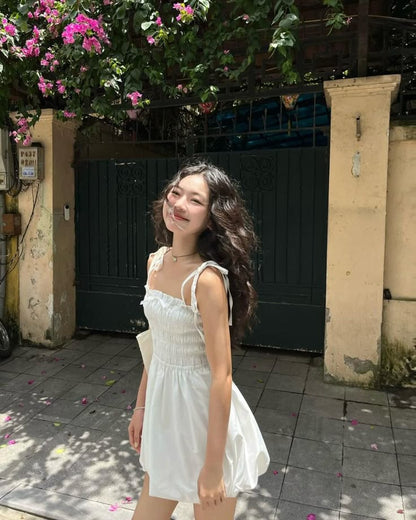 Elegant A Line Spaghetti Straps Satin Short Homecoming Dress,Vacation Dress,Summer 18th Birthday Dress GG4814