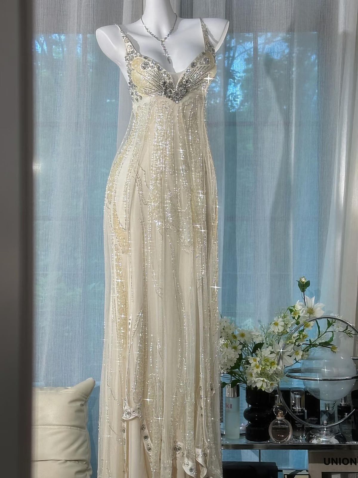 Shiny Mermaid Spaghetti Straps Sequin Long Prom Dress,Party Dress,Formal Evening Dress GG4858