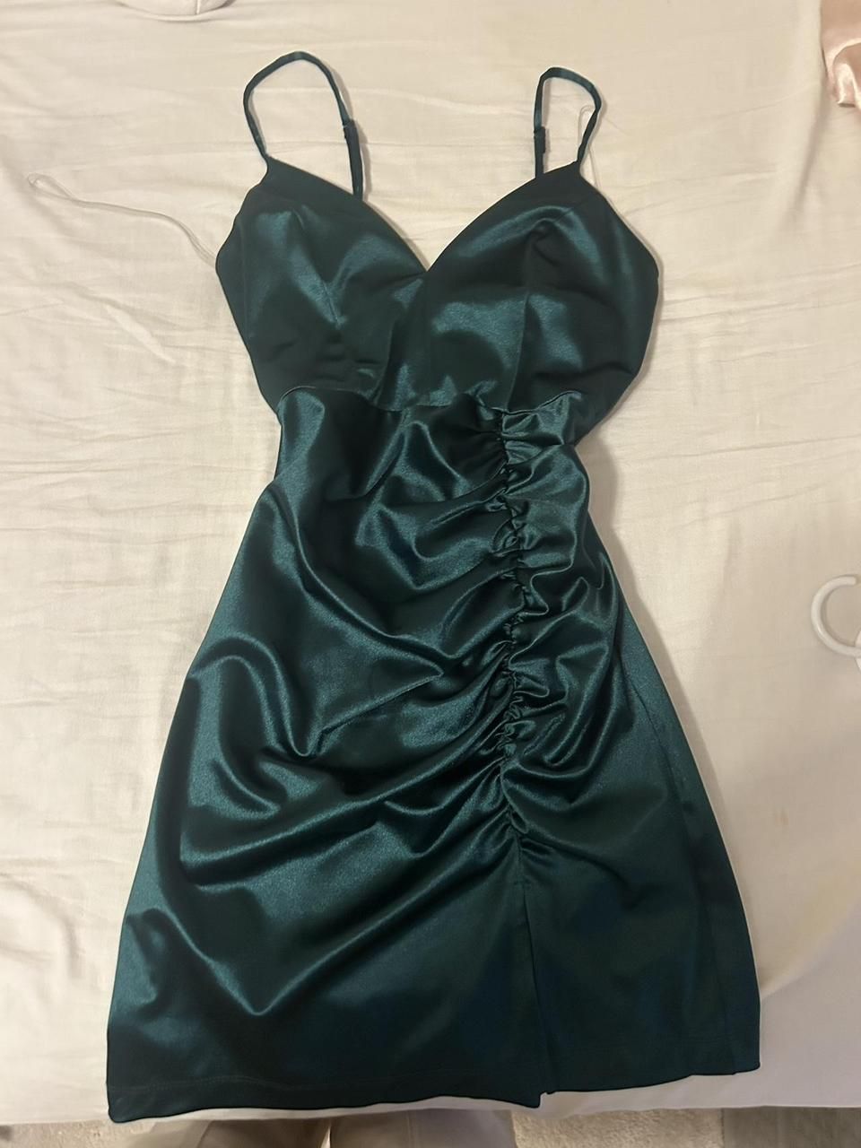 Classy A Line Spaghetti Straps Satin Pleated Short Homecoming Dress,Vacation Dress,Summer 20Birthday Dress GG4975