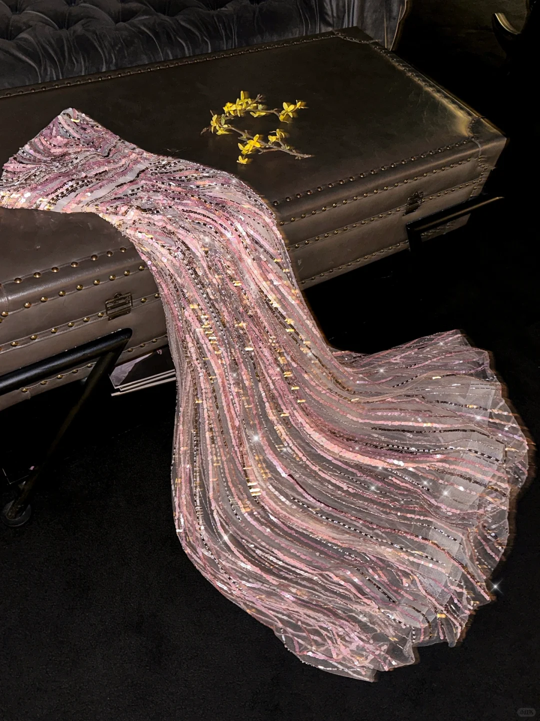 Unique A Line Strapless Sequin Long Prom Dress,Party Dress,Formal Evening Dress GG4989