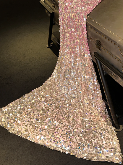 Obessed Mermaid V Neck Sequin Long Prom Dress,Party Dress,Formal Evening Dress GG4992