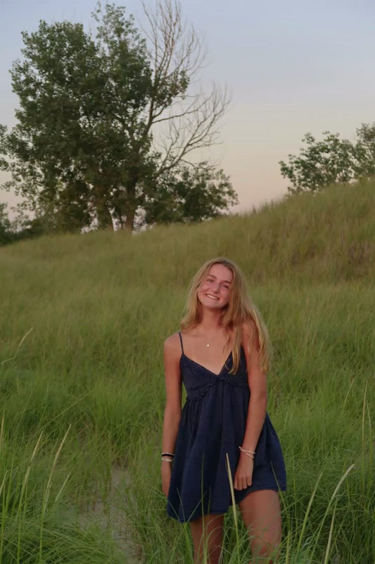 Navy Simple A Line Spaghetti Straps Satin Short Homecoming Dress,Vacation Dress,Summer 18th Birthday Dress GG5003