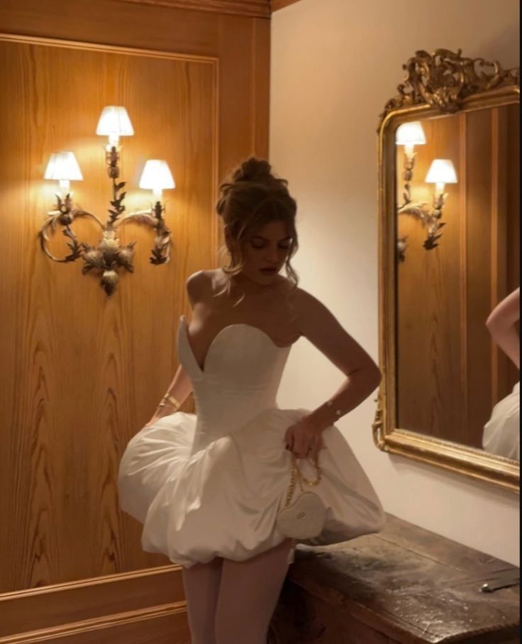 Unique Ball Gown Strapless Satin Short Homecoming Dress,Vacation Dress,19th Birthday Dress GG5048