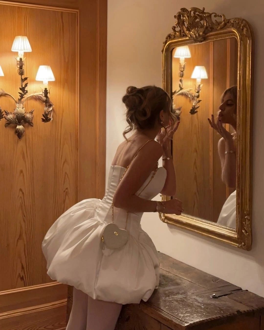 Unique Ball Gown Strapless Satin Short Homecoming Dress,Vacation Dress,19th Birthday Dress GG5048