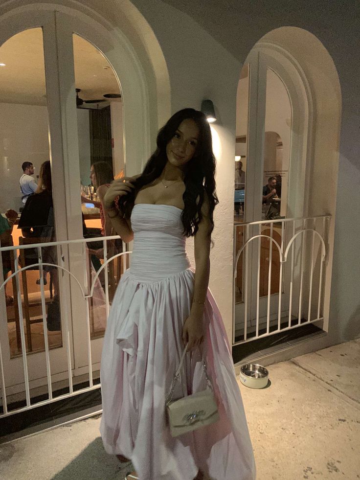 Pretty Pink A Line Strapless Satin Long Prom Dress,Party Dress,Formal Evening Dress GG5073