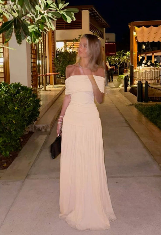 Elegant A Line Off The Shoulder Satin Long Prom Dress,Party Dress,Formal Evening Dress GG5075