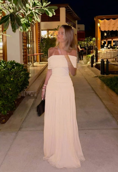 Elegant A Line Off The Shoulder Satin Long Prom Dress,Party Dress,Formal Evening Dress GG5075