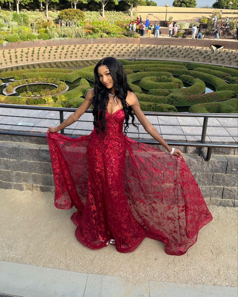 Chic Burgundy Mermaid Sweetheart Lace Long Prom Dress,Evening Dress GG5084