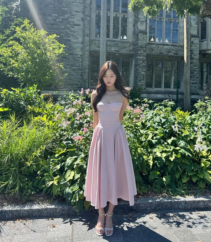 Elegant Pink A Line Spaghetti Straps Satin Long Prom Dress,Evening Dress GG5092