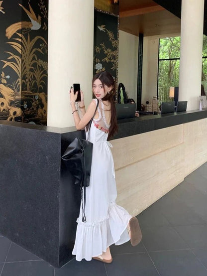 Chic Pretty A Line U Neck Satin Applique Long Prom Dress,Evening Dress GG5103