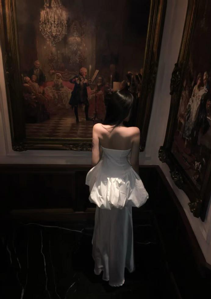 Special Mermaid Strapless Satin Long Prom Dress,Evening Dress GG5116