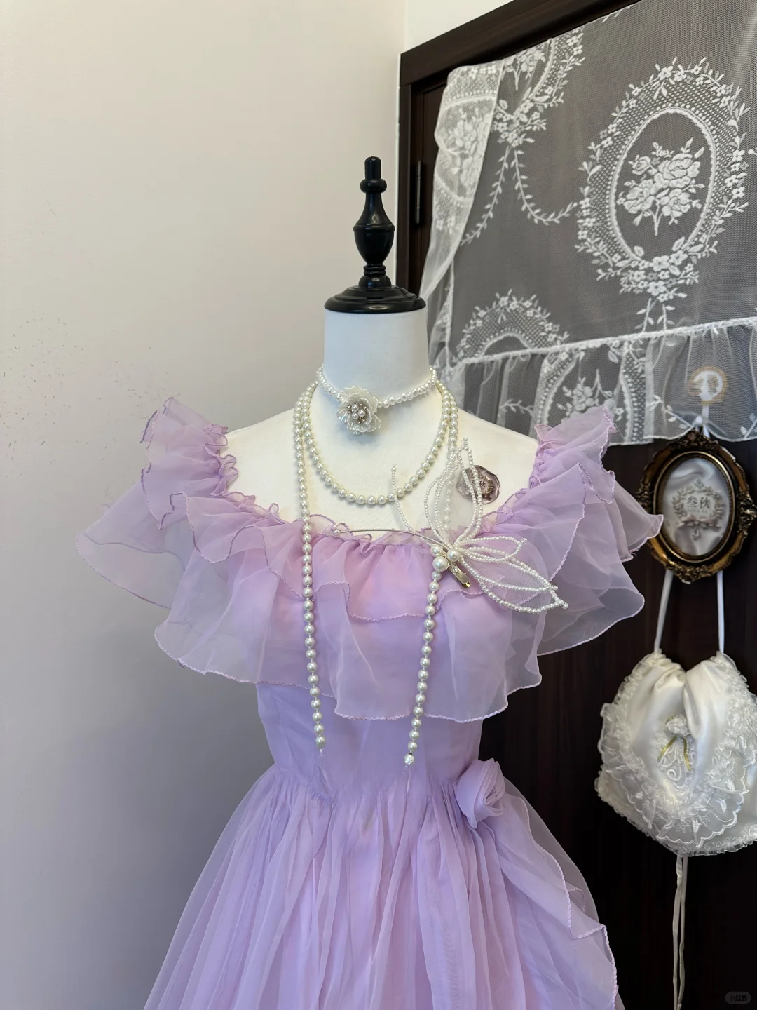 Lilac A Line Tulle Ruffle Long Prom Dress,Evening Dress GG5129