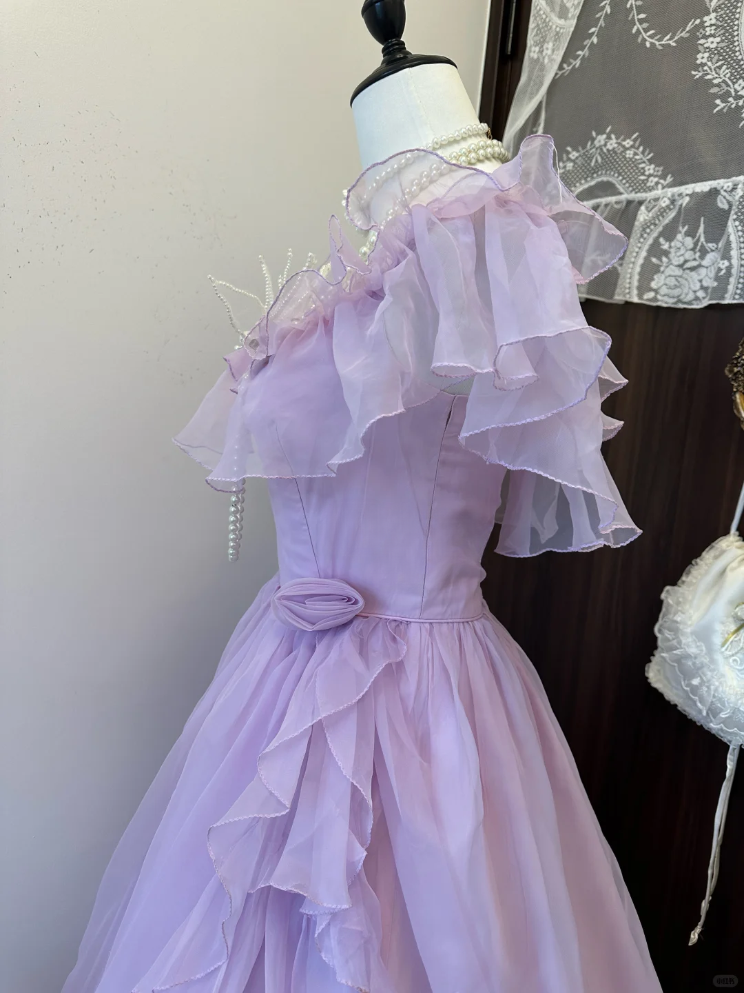 Lilac A Line Tulle Ruffle Long Prom Dress,Evening Dress GG5129