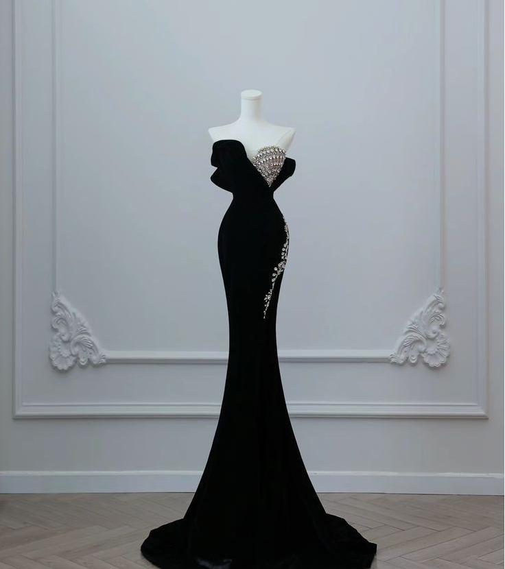 Gorgeous Mermaid Sweetheart Neck Satin Beading Long Prom Dress ,Evening Dress GG515