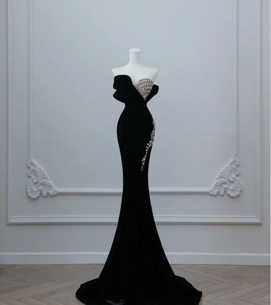 Gorgeous Mermaid Sweetheart Neck Satin Beading Long Prom Dress ,Evening Dress GG515