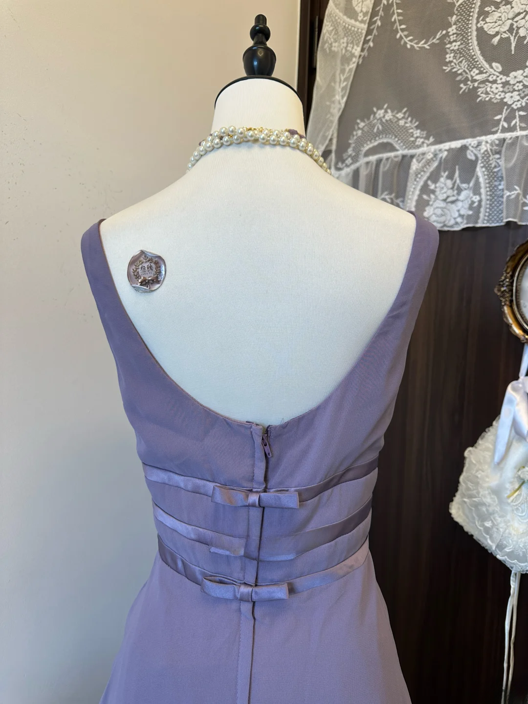 Pretty A Line Square Purple Satin Long Prom Dress,Evening Dress GG5152