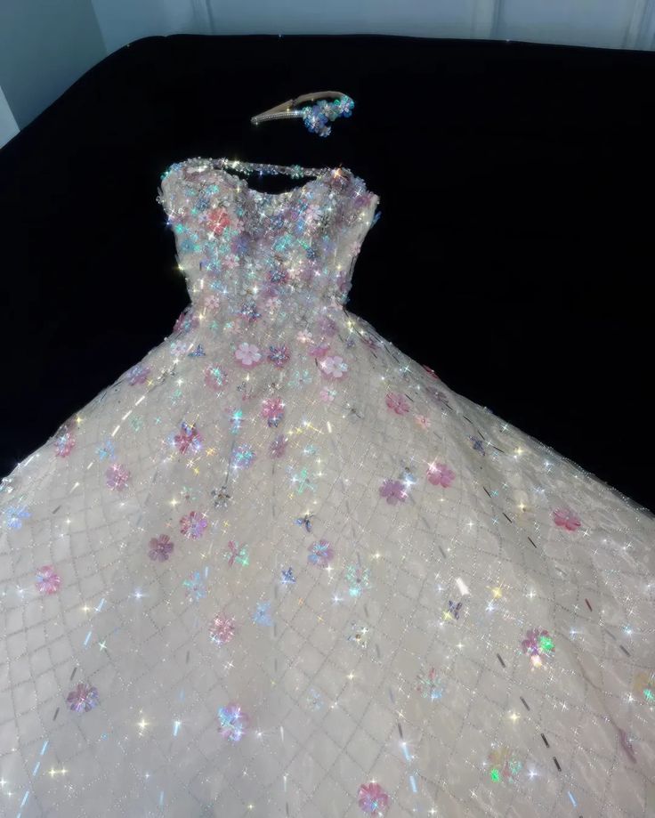 Pretty A Line Strapless Tulle Sequin Applique Long Prom Dress,Evening Dress GG5207