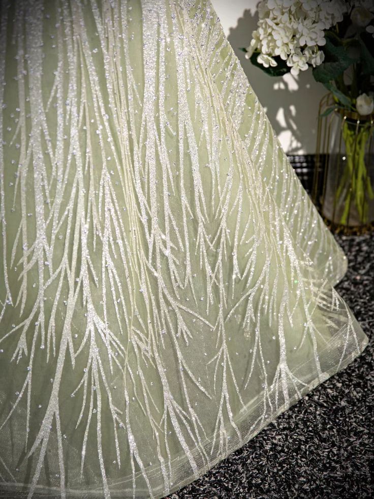 Glittering A Line Off The Shoulder Tulle Beading Long Prom Dress ,Evening Dress GG521