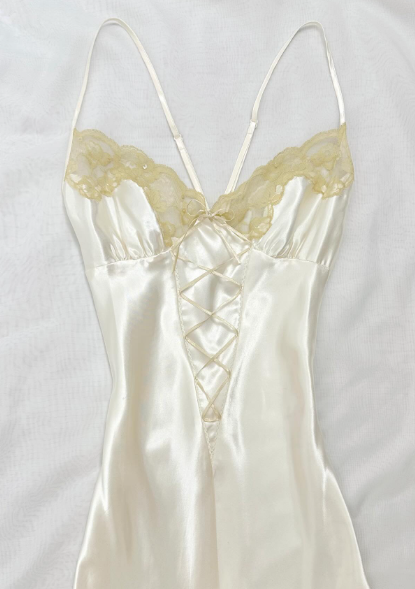 Simple Sheath A Line Spaghetti Straps Satin Lace Long Prom Dress,Evening Dress GG5222