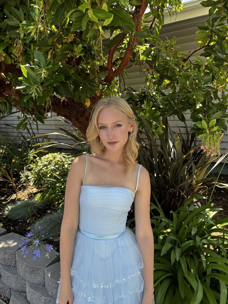 Elegant Pretty A Line Strapless Straps Tiered Tulle Long Prom Dress,Evening Dress GG5253