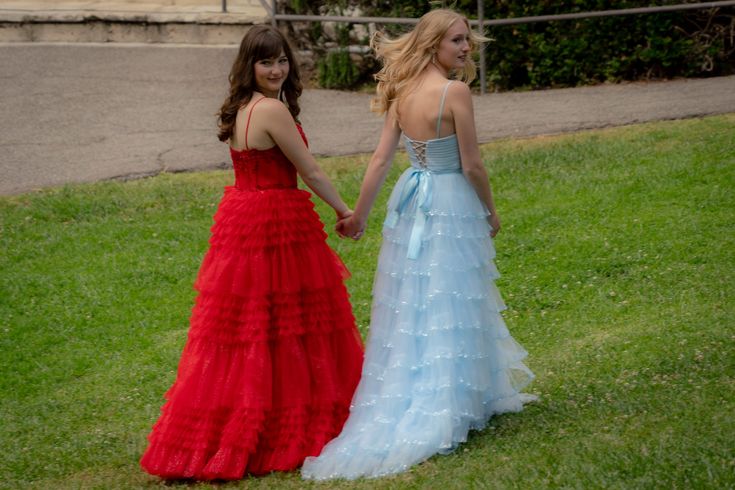 Elegant Pretty A Line Strapless Straps Tiered Tulle Long Prom Dress,Evening Dress GG5253