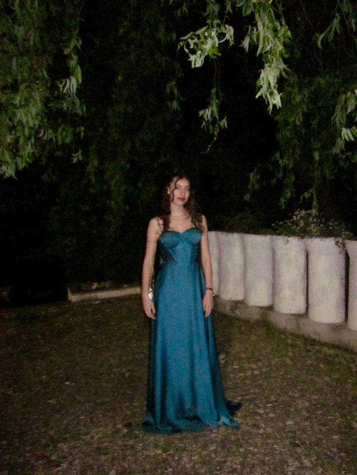 Modest A Line Spaghetti Straps Satin Long Prom Dress,Evening Dress GG5263