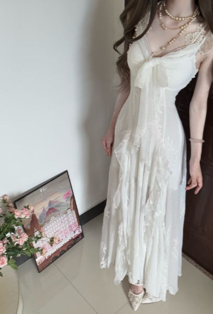 Pretty A Line Spaghetti Straps Chiffon Ruffle Lace Without Sleeves Long Prom Dress,Evening Dress GG5299