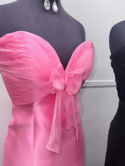 Elegant Mermaid Sweetheart Satin Slit Without Sleeves Long Prom Dress,Evening Dress GG5421