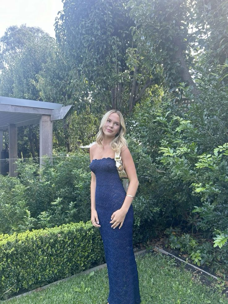 Mermaid Navy Satrpless Lace Without Sleeves Long Prom Dress,Evening Dress GG5426