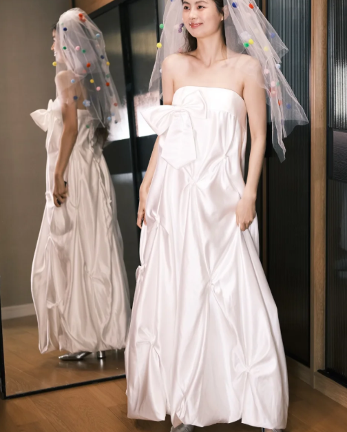 Chic Strapless Satin Without Sleeves Long Prom Dress,Evening Dress GG5468