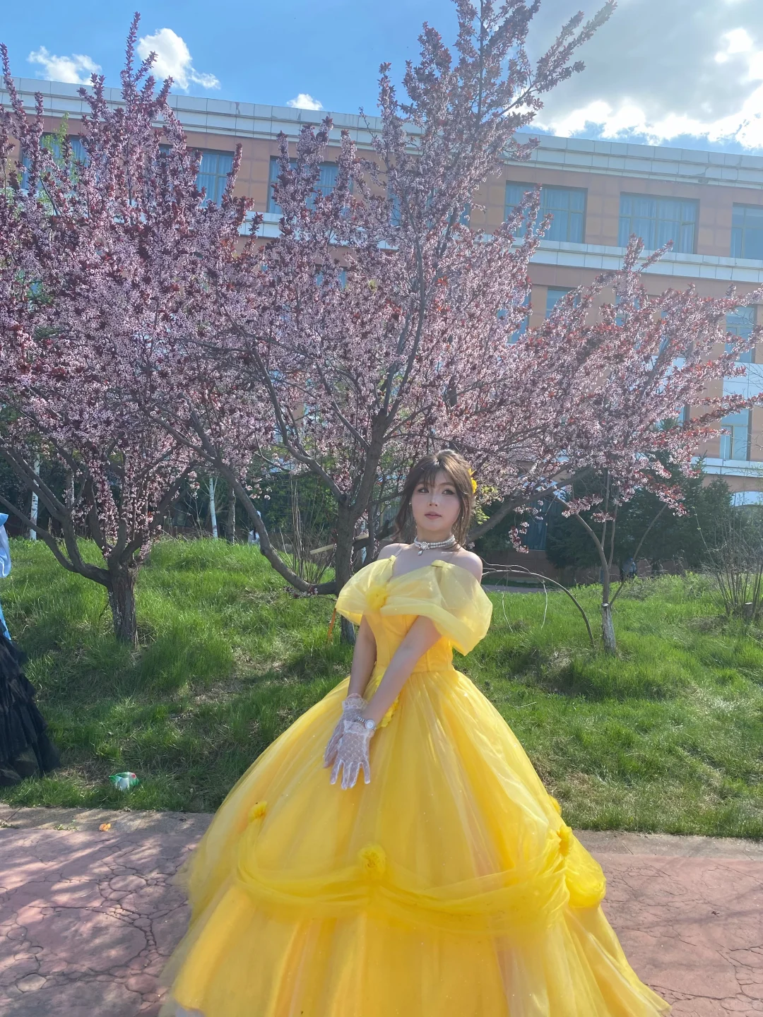 Princess Yellow Ball Gown Off The Shoulder Tulle Without Sleeves Long Prom Dress,Evening Dress GG5477