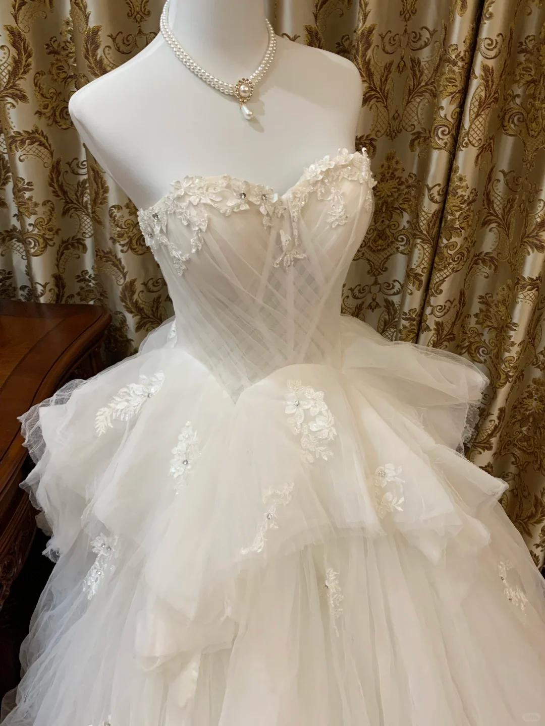 Princess Ball Gown Sweetheart Tulle Applique Without Sleeves Long Prom Dress,Evening Dress GG5533