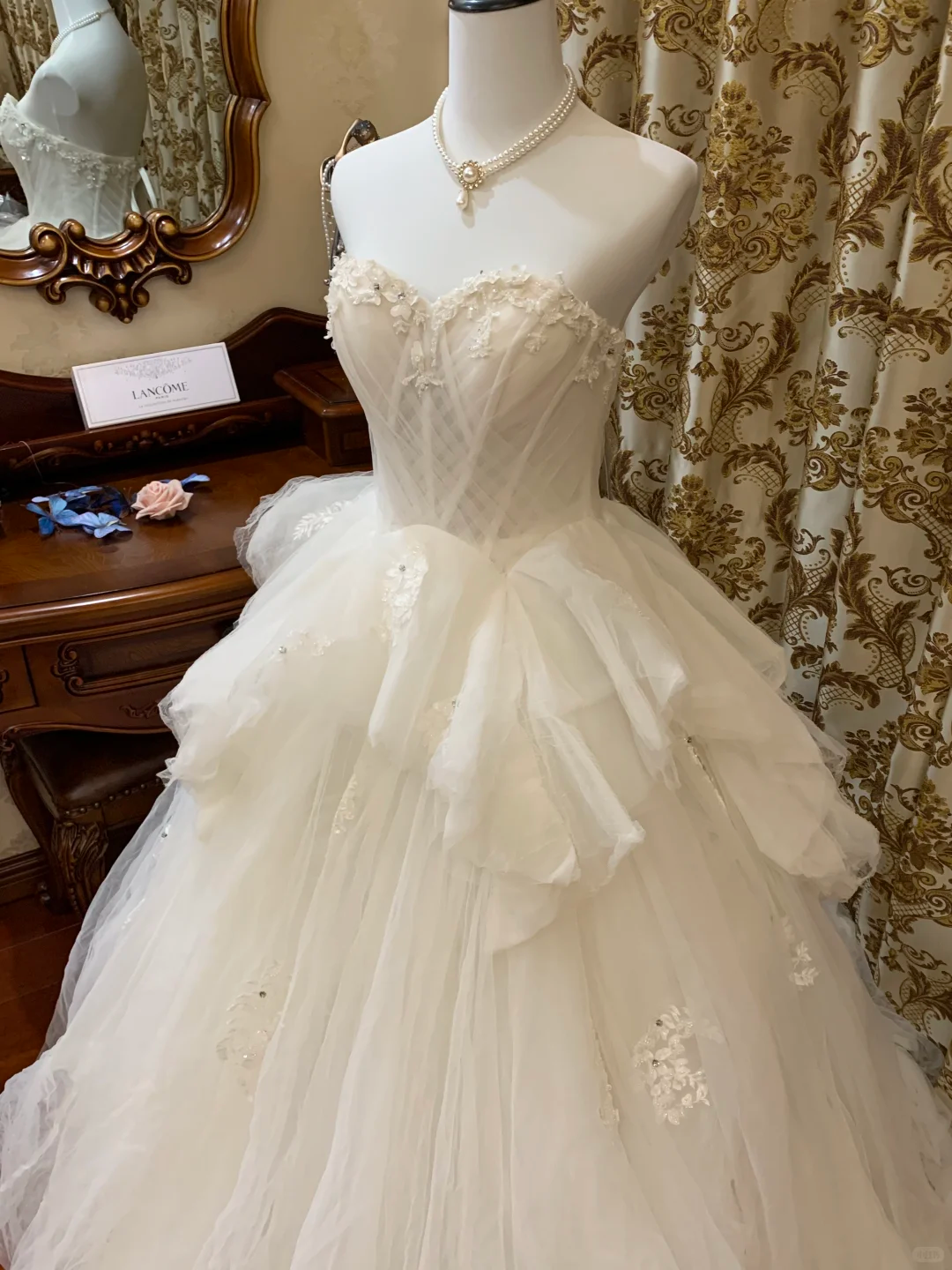 Princess Ball Gown Sweetheart Tulle Applique Without Sleeves Long Prom Dress,Evening Dress GG5533