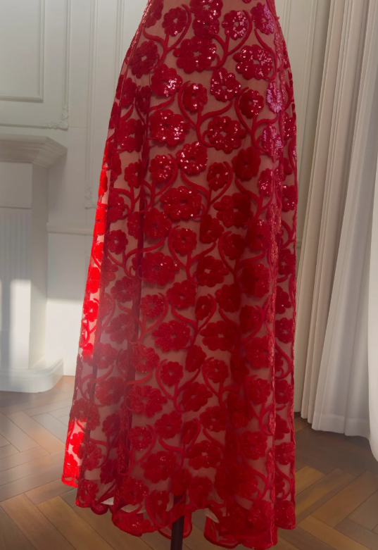 Charming A Line Strapless Tulle Sequin Without Sleeves Long Prom Dress,Evening Dress GG5539