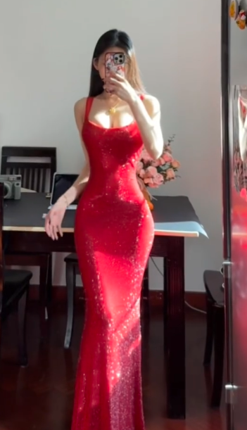 Charming Mermaid Sequin Without Sleeves Long Prom Dress,Evening Dress GG5549