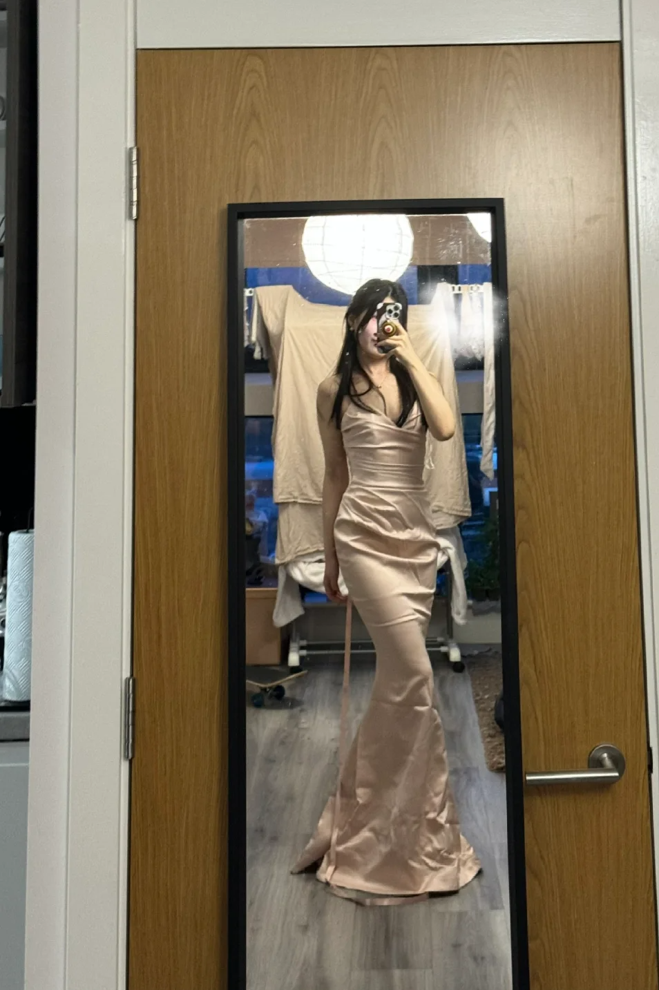 Sexy Mermaid Spaghetti Straps Satin Without Sleeves Long Prom Dress,Evening Dress GG5551